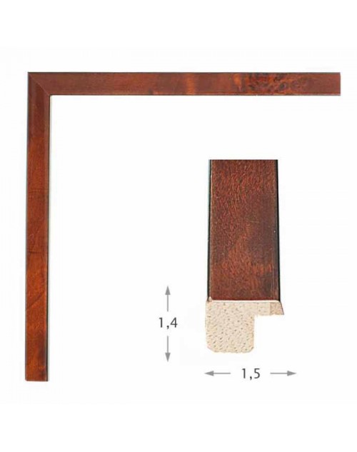 Κορνίζα ξύλινη 1,5 εκ. κόκκινο καφέ τριανταφυλλιά 861-010